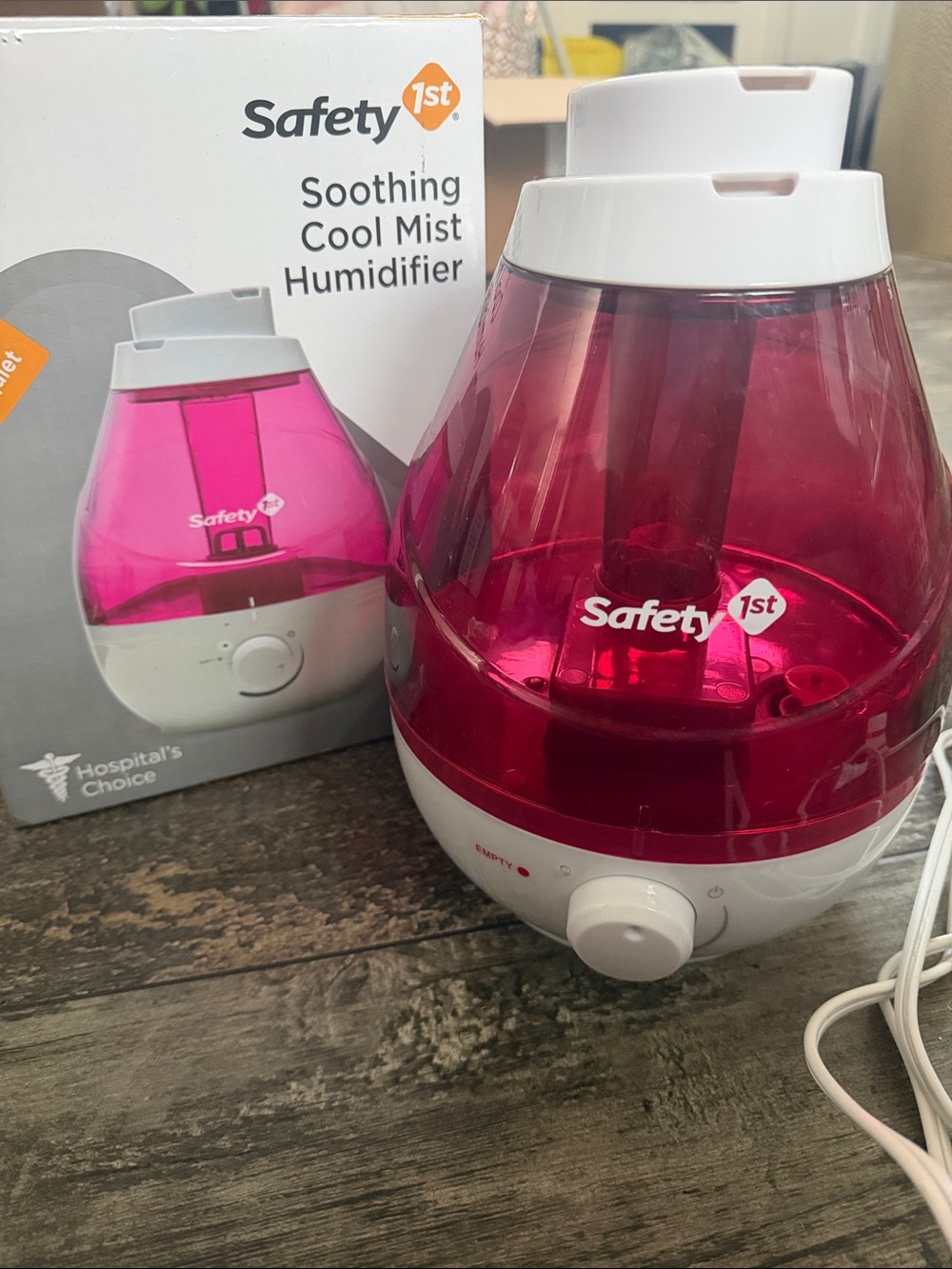 Safety 1st Pink Soothing Cool Mist Humidifier